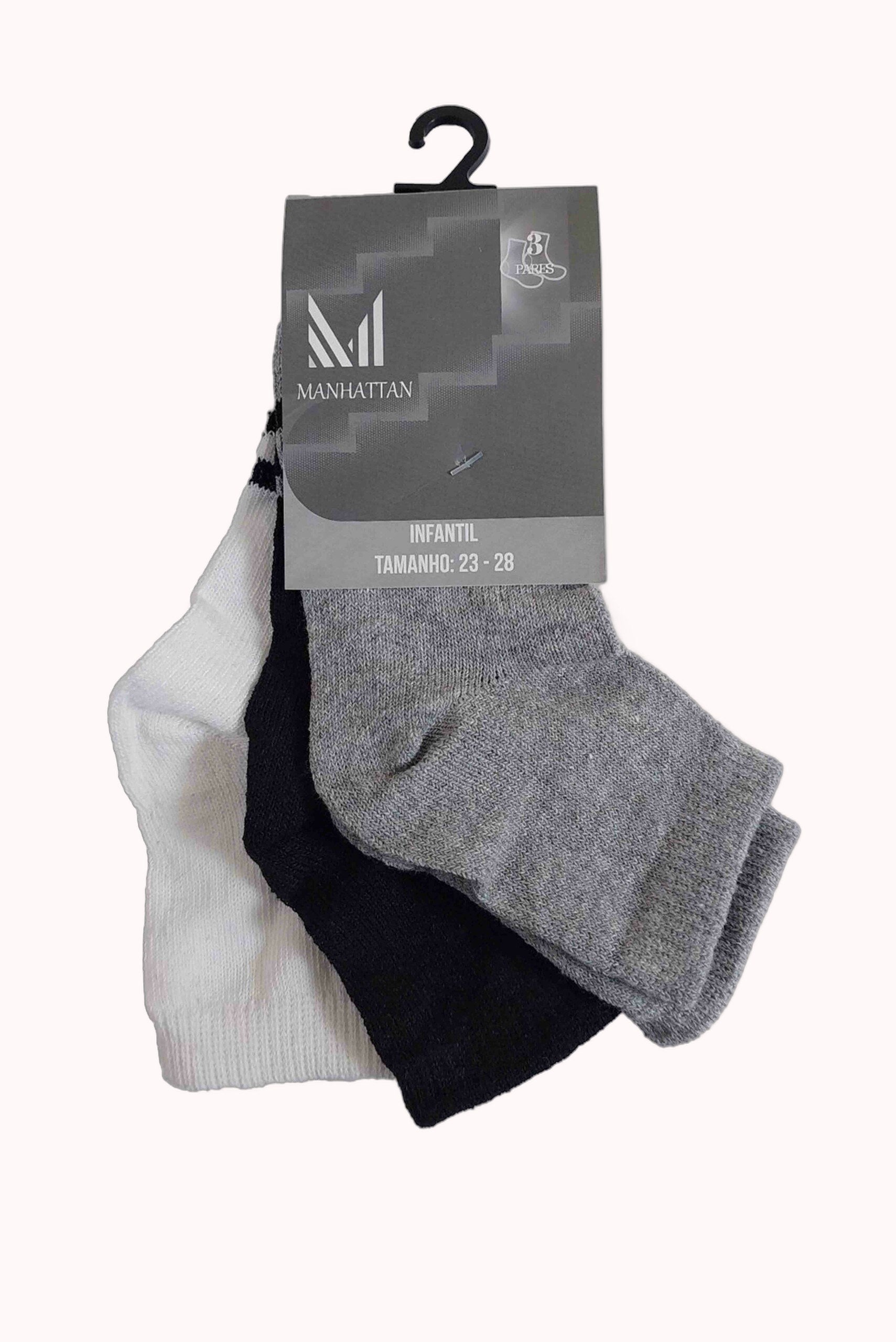 Kit com 3 Meias Infantil Masculino – Doce Malícia