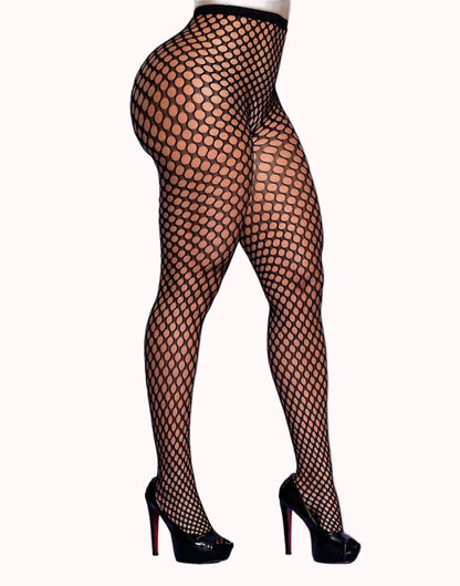 Meia Calça com Transparência Estilo Arrastão – Doce Malícia