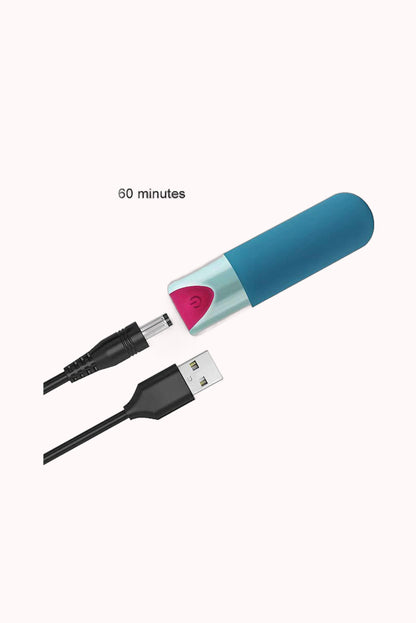 Mini Bullet em ABS com Vibrador Recarregável – 10 Modos – Doce Malícia