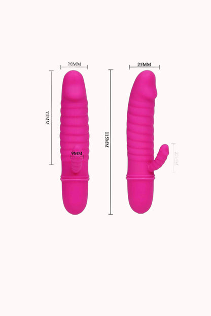 Mini Vibrador Pênis em Puro Silicone – 10 Vibrações e Textura – Doce Malícia