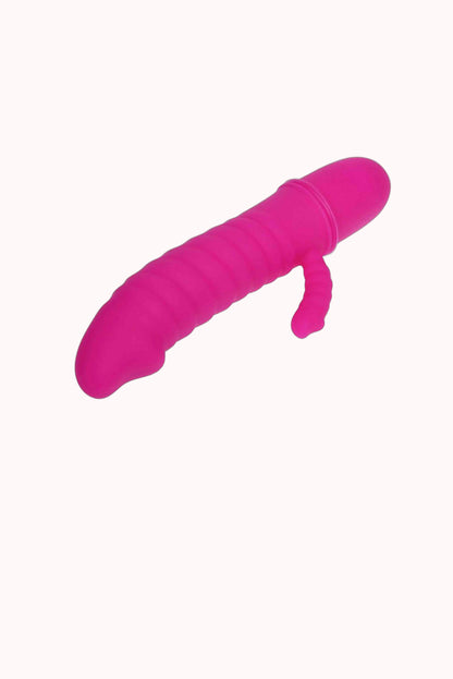 Mini Vibrador Pênis em Puro Silicone – 10 Vibrações e Textura – Doce Malícia