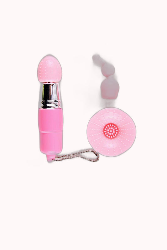 Mini Vibrador 3 em 1 – Clitóris, Mamilos e Ponto G – Doce Malícia