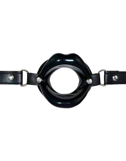 Mordaça de Silicone com Boca em Preto – Doce Malícia
