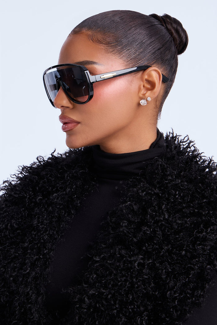 Óculos de Sol Feminino Aviador Acetato Preto – Doce Malícia — Doce Malícia