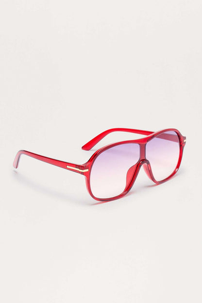 Óculos de Sol Feminino Aviador Acetato Vermelho – Doce Malícia