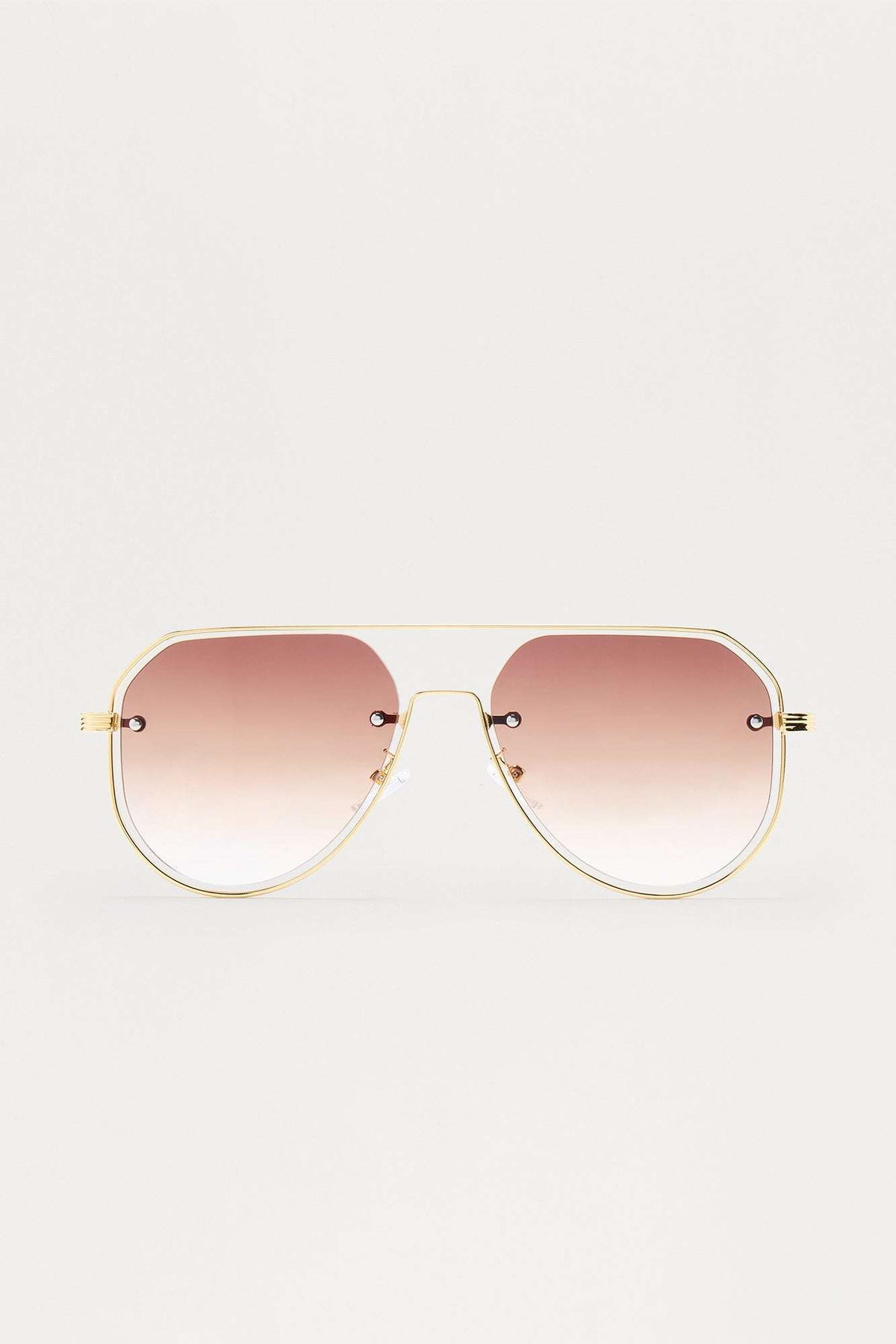 Óculos de Sol Feminino Aviador Dourado – Doce Malícia