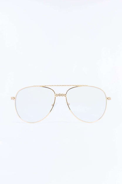 Óculos de Sol Feminino Aviador Metal Dourado – Doce Malícia