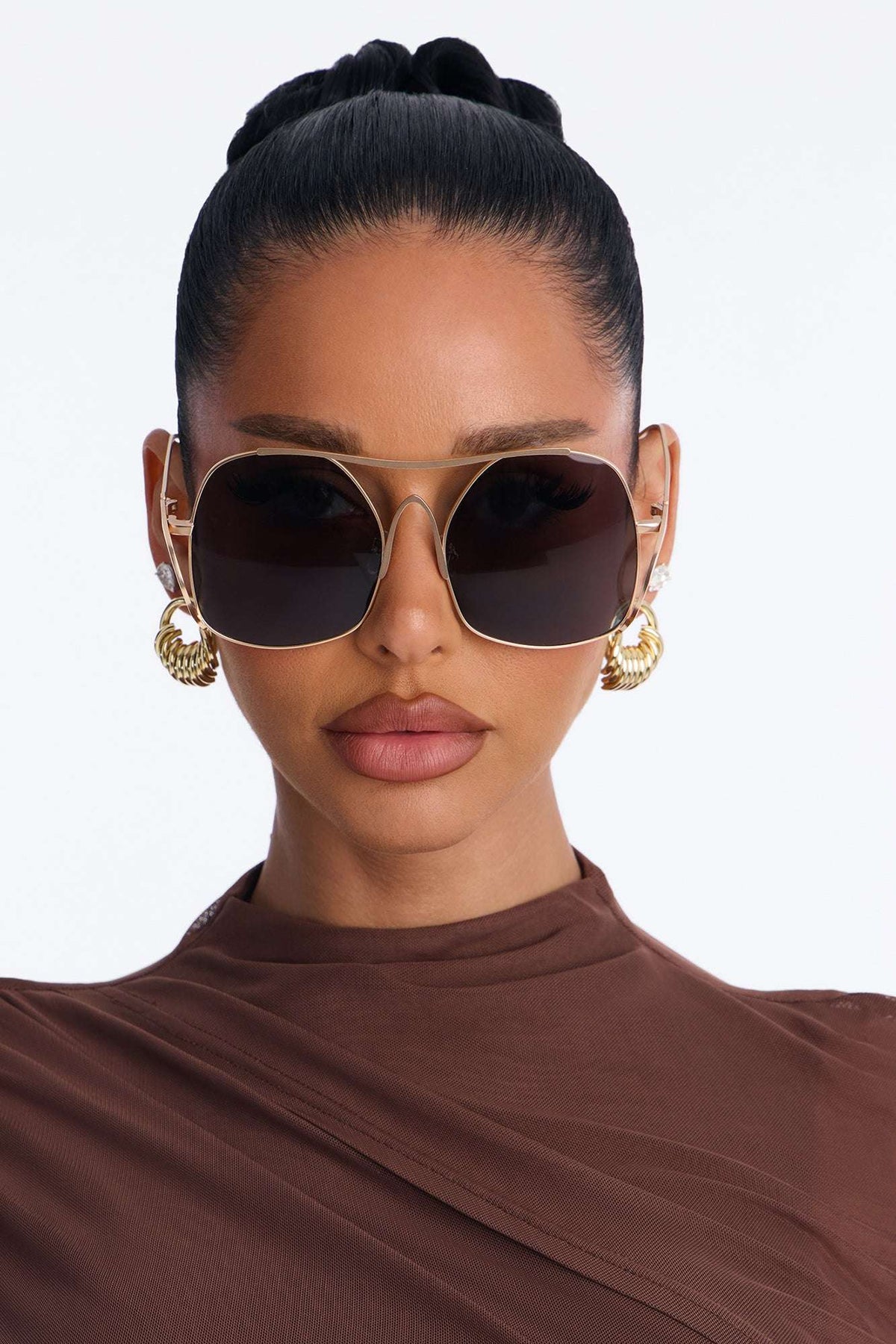 Óculos de Sol Feminino Aviador Metal Preto – Doce Malícia