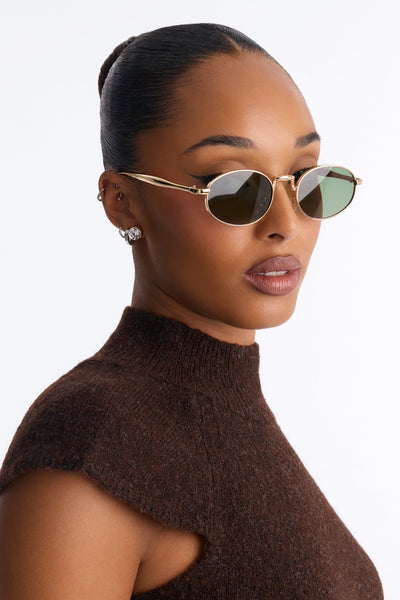 Óculos de Sol Feminino Dourado – Doce Malícia