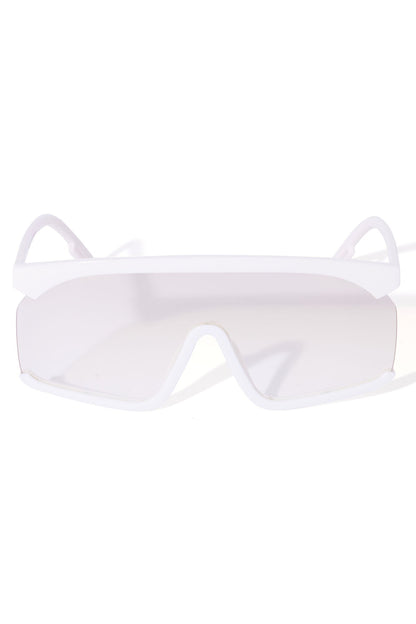 Óculos de Sol Feminino Escudo Acetato Branco – Doce Malícia