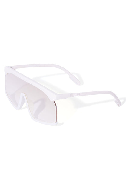 Óculos de Sol Feminino Escudo Acetato Branco – Doce Malícia
