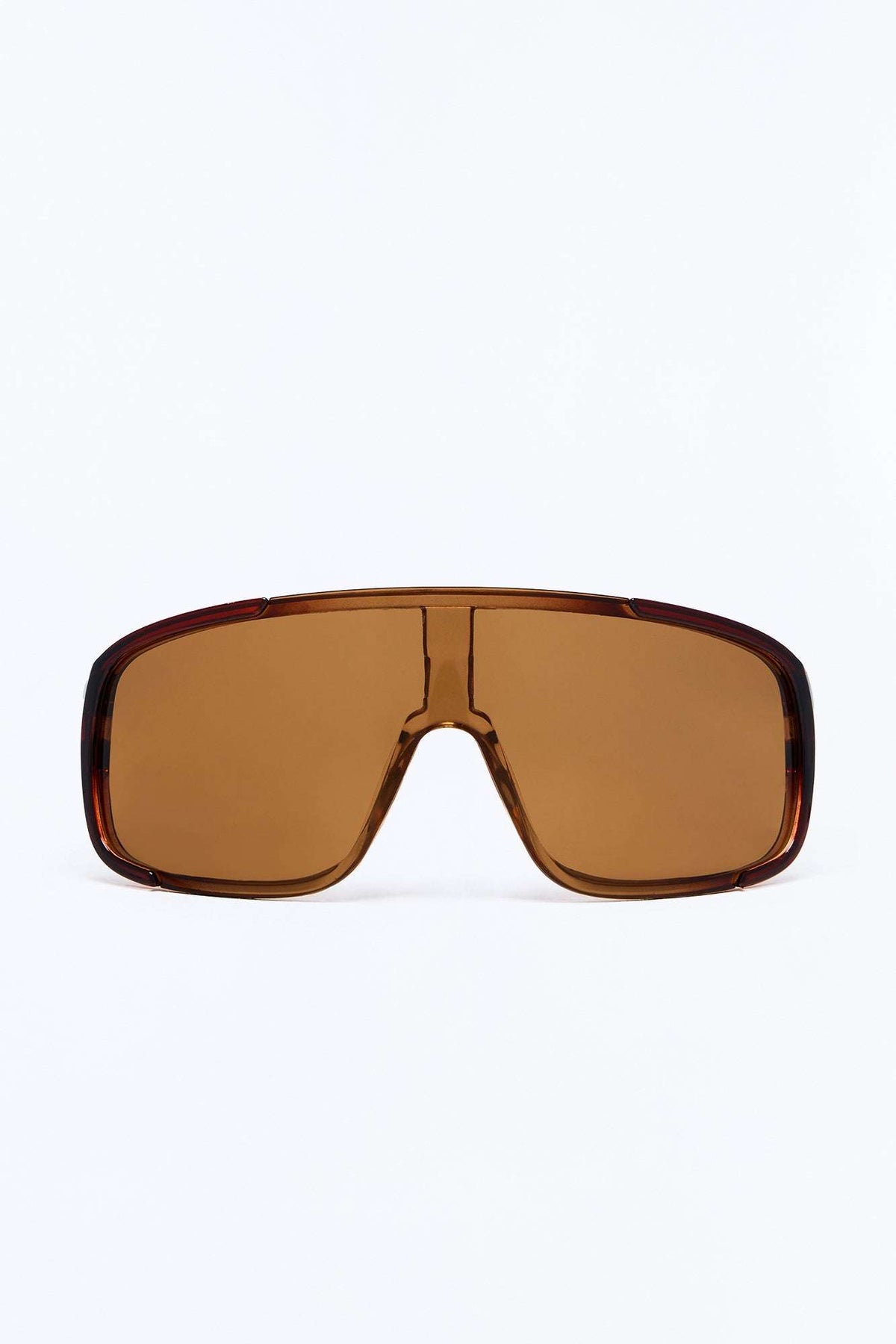 Óculos de Sol Feminino Escudo Acetato Oversized Marrom – Doce Malícia