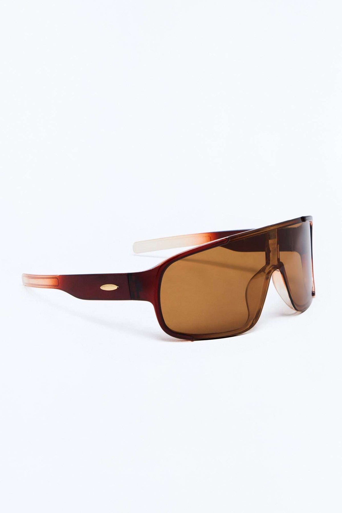 Óculos de Sol Feminino Escudo Acetato Oversized Marrom – Doce Malícia