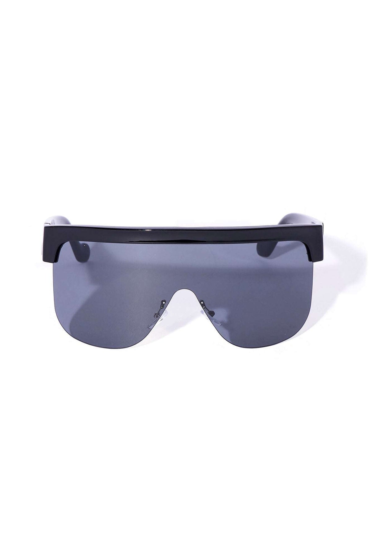 Óculos de Sol Feminino Escudo Acetato Oversized Preto – Doce Malícia