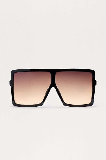 Óculos de Sol Feminino Escudo Oversized Preto – Doce Malícia