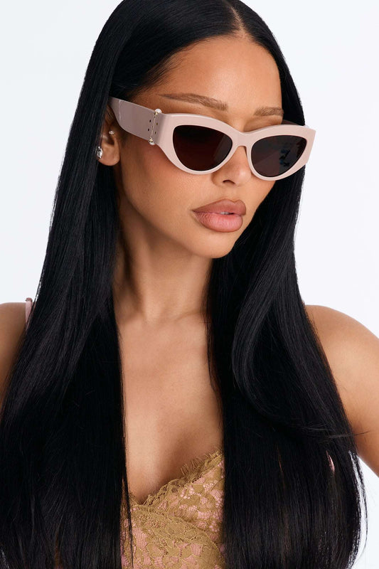 Óculos de Sol Feminino Gatinho Acetato Bege – Doce Malícia
