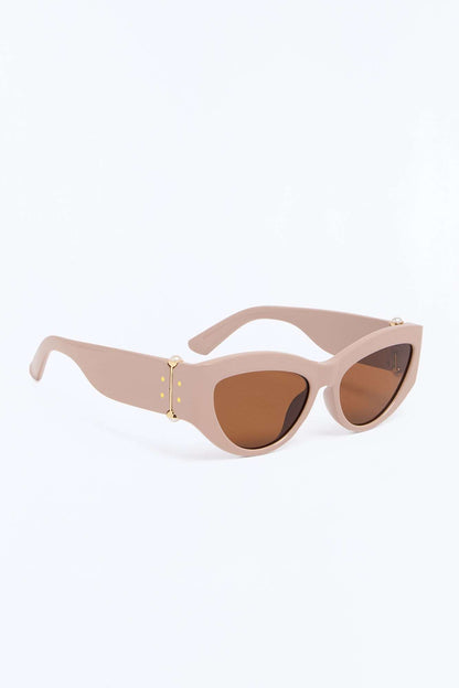Óculos de Sol Feminino Gatinho Acetato Bege – Doce Malícia