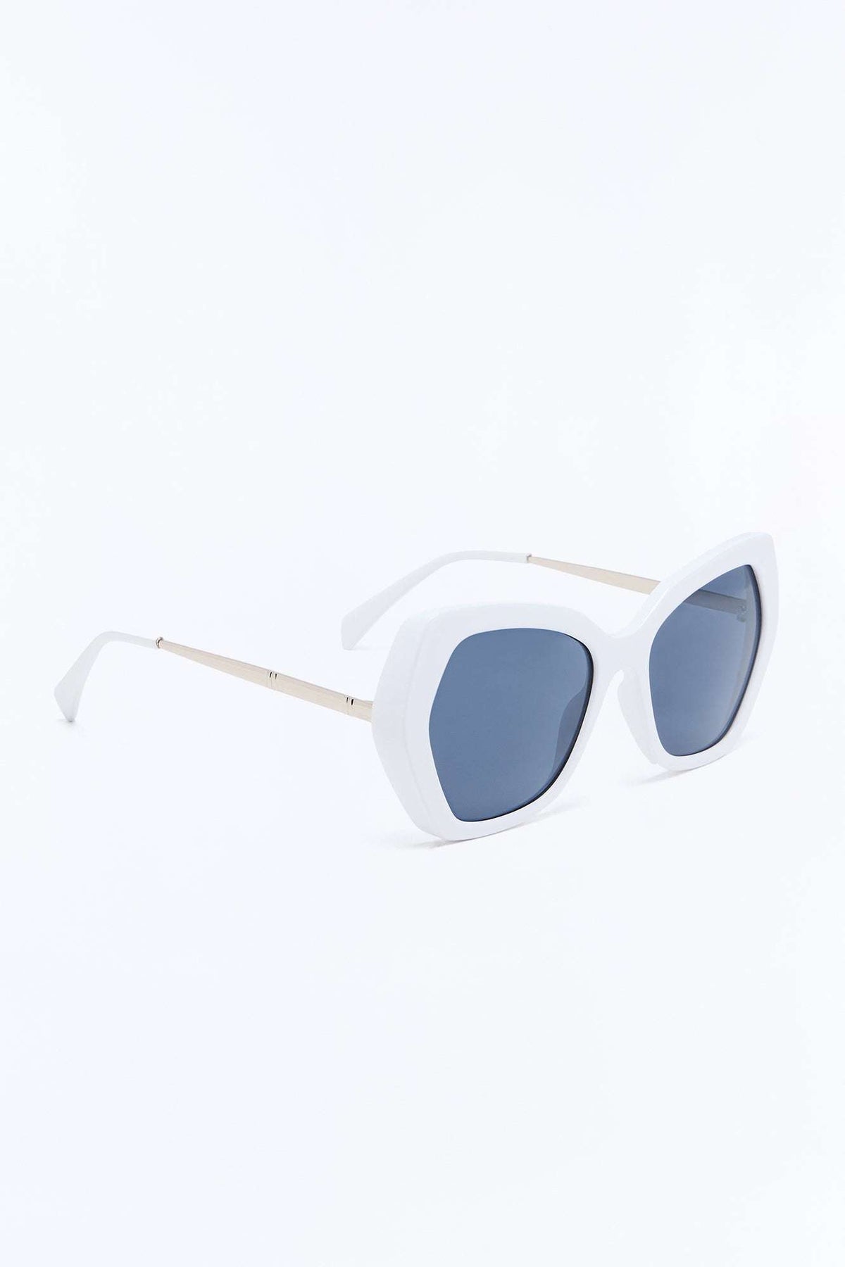 Óculos de Sol Feminino Gatinho Acetato Branco – Doce Malícia