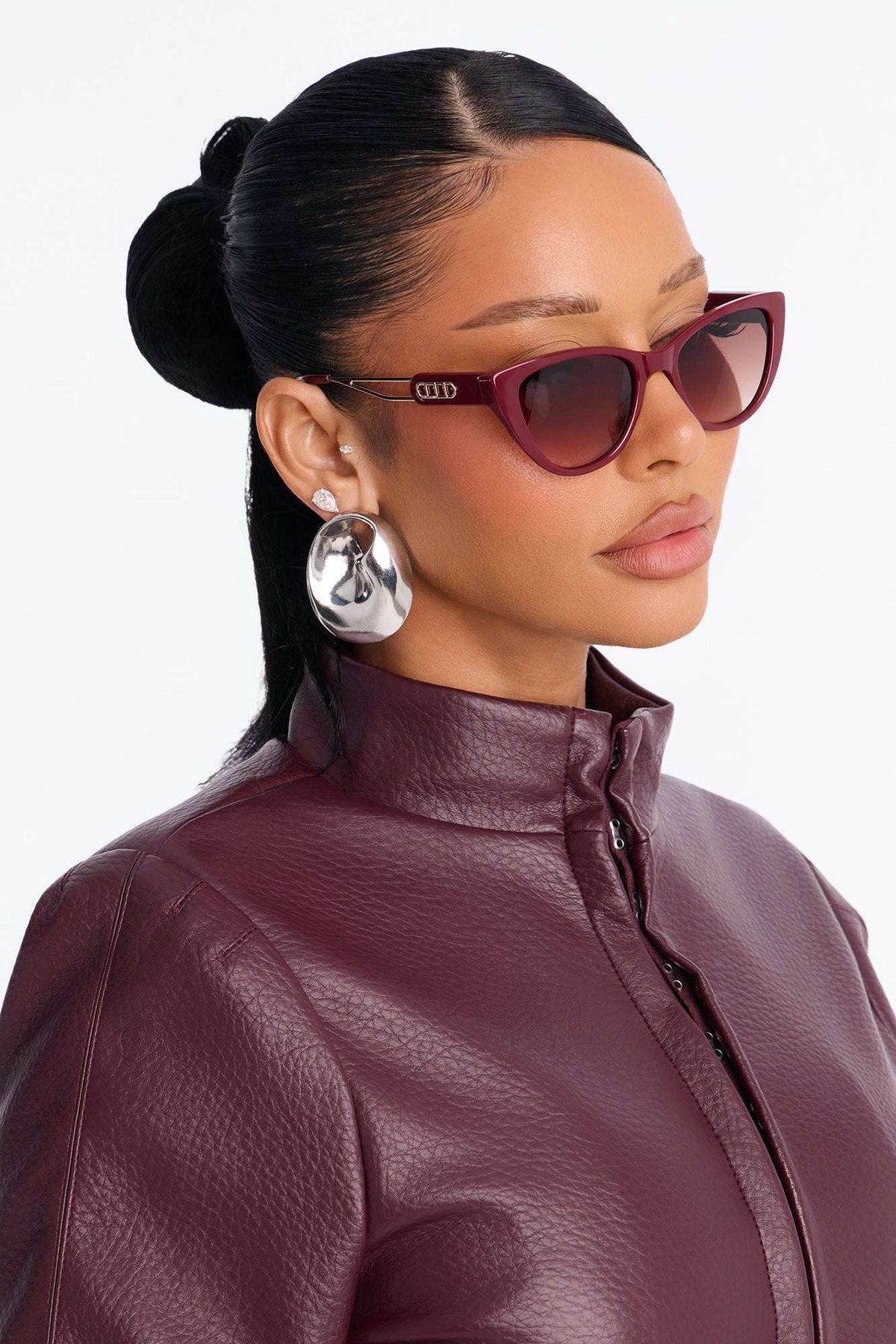 Óculos de Sol Feminino Gatinho Acetato Degradê Preto – Doce Malícia