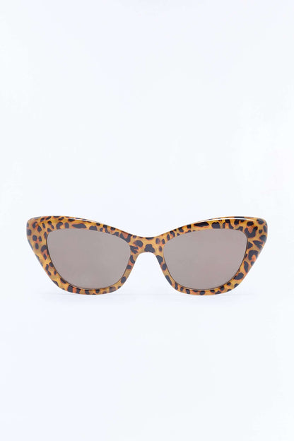 Óculos de Sol Feminino Gatinho Acetato Estampado Marrom – Doce Malícia