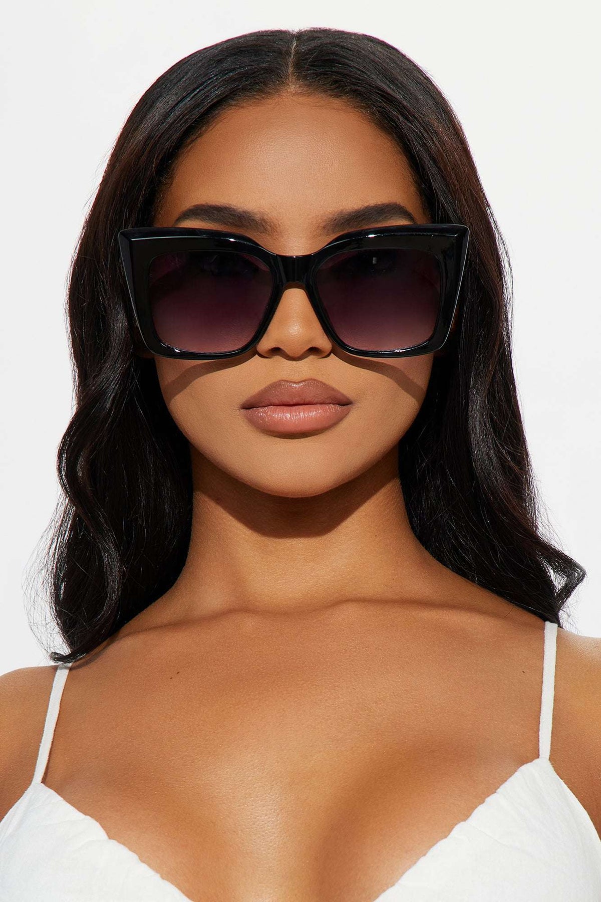 Óculos de Sol Feminino Gatinho Acetato Oversized Preto – Doce Malícia