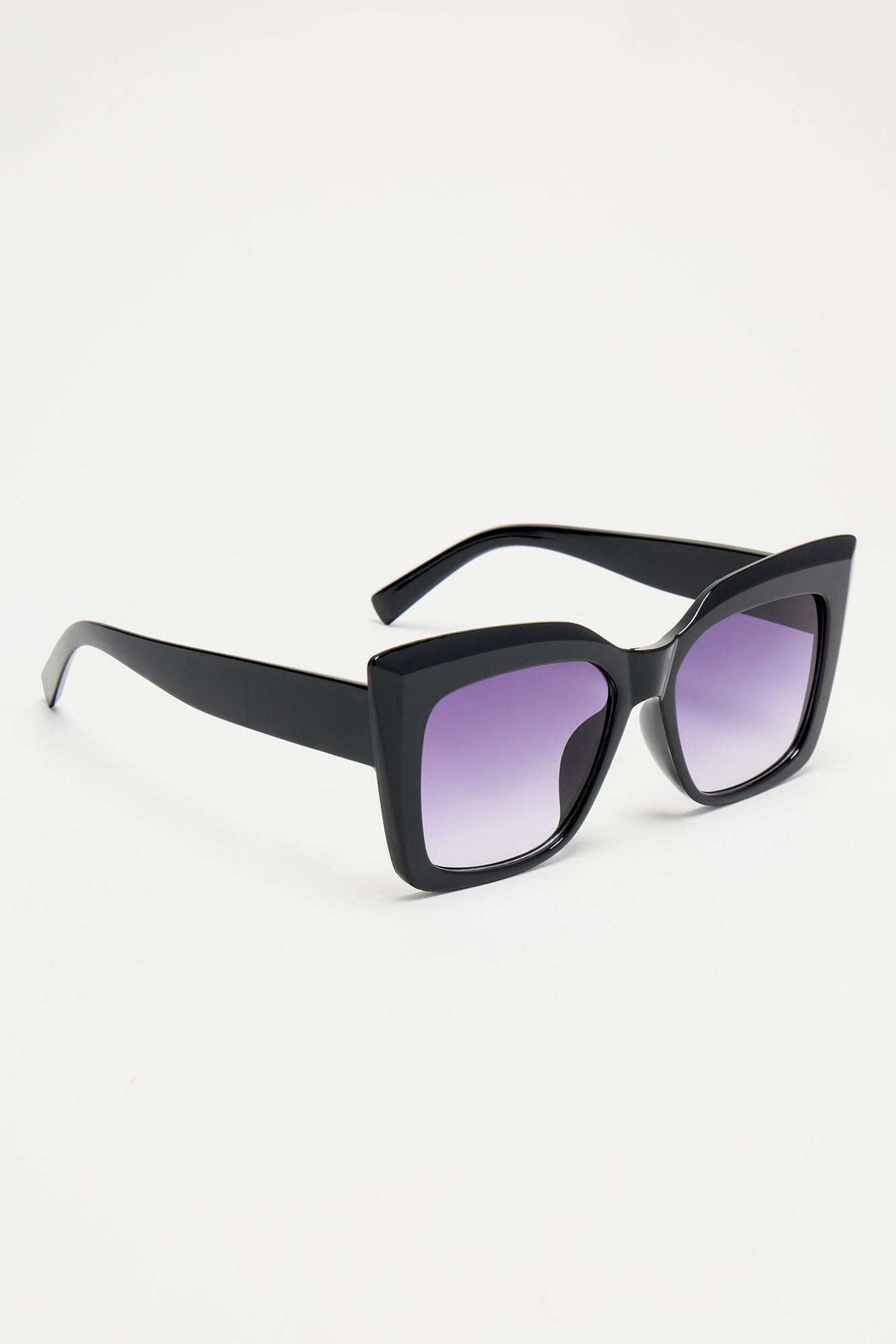 Óculos de Sol Feminino Gatinho Acetato Oversized Preto – Doce Malícia