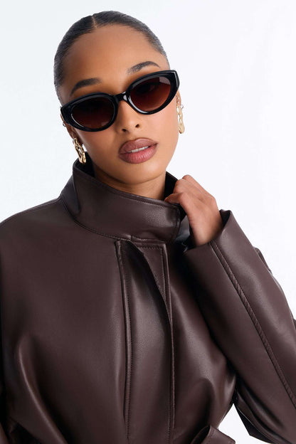 Óculos de Sol Feminino Gatinho Acetato Preto – Doce Malícia