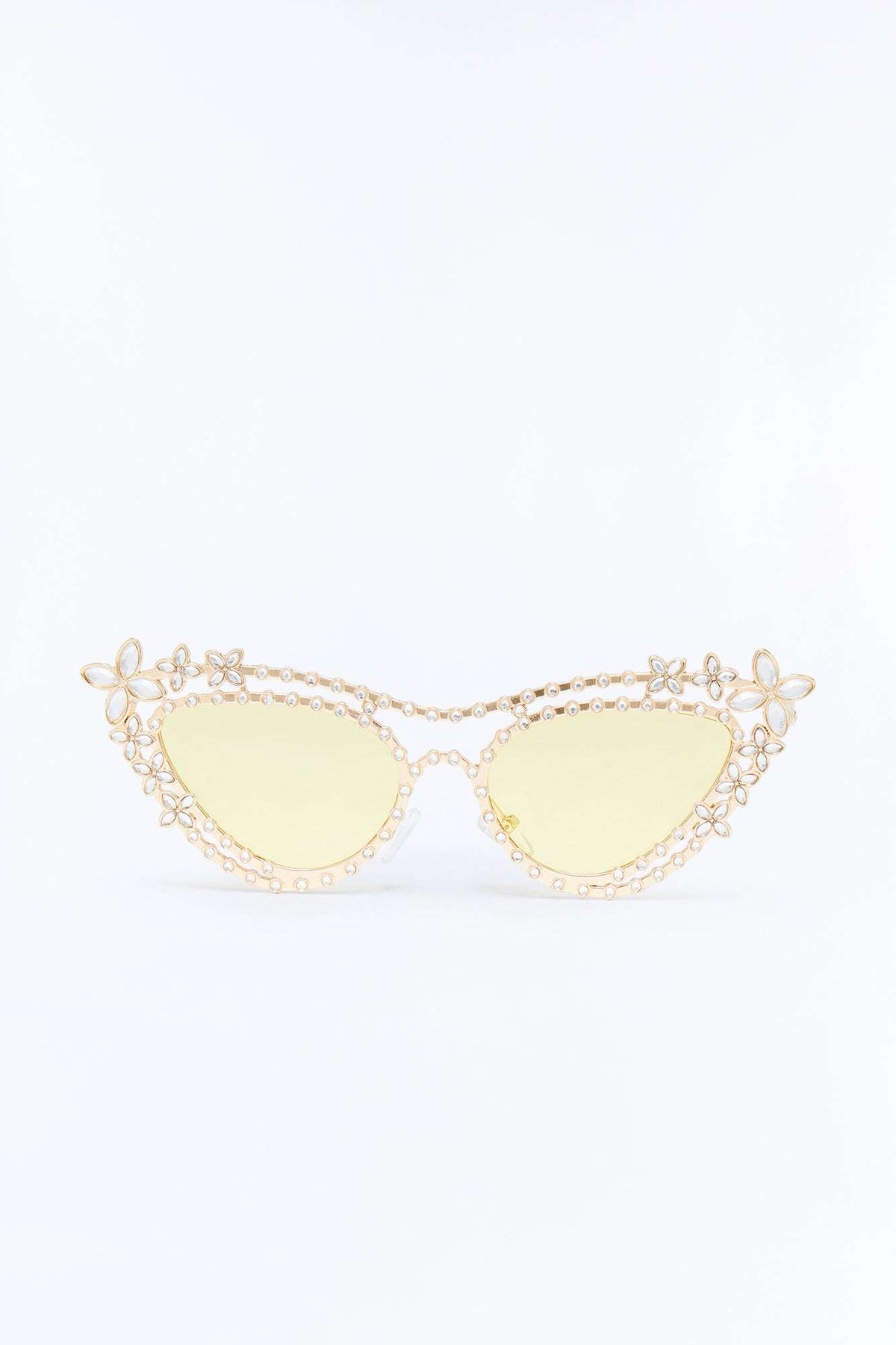 Óculos de Sol Feminino Gatinho Metal Amarelo – Doce Malícia