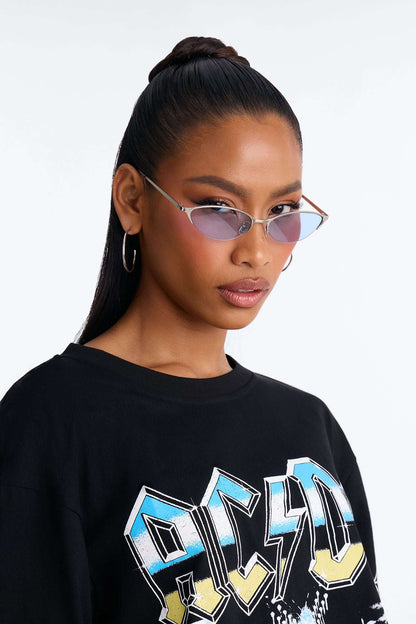Óculos de Sol Feminino Gatinho Metal Dourado – Doce Malícia