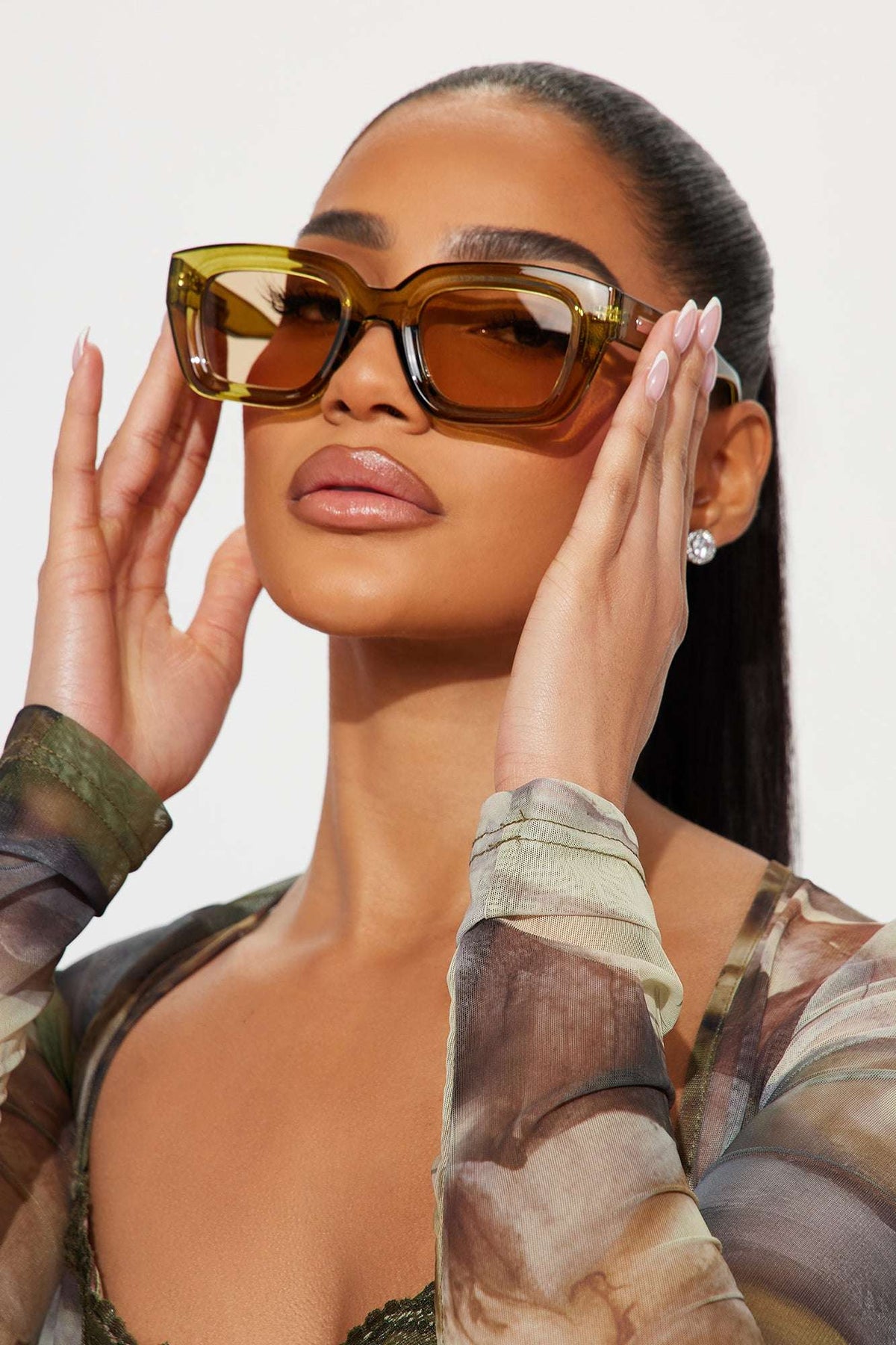 Óculos de Sol Feminino Quadrado Acetato Amarelo – Doce Malícia