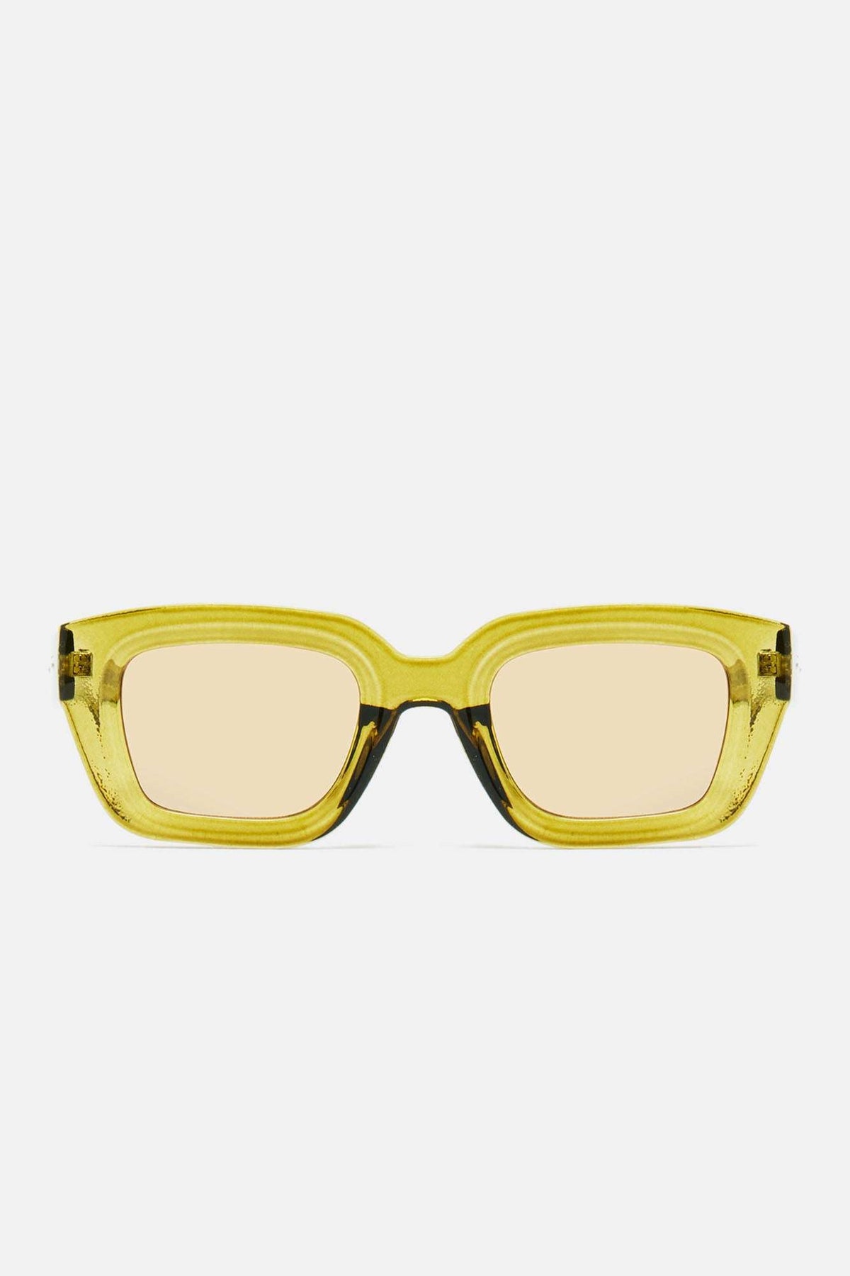 Óculos de Sol Feminino Quadrado Acetato Amarelo – Doce Malícia