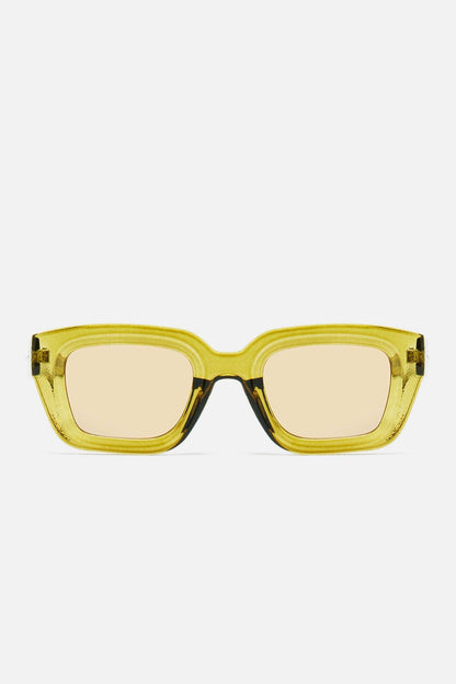 Óculos de Sol Feminino Quadrado Acetato Amarelo – Doce Malícia