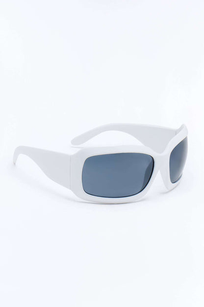 Óculos de Sol Feminino Quadrado Acetato Branco – Doce Malícia