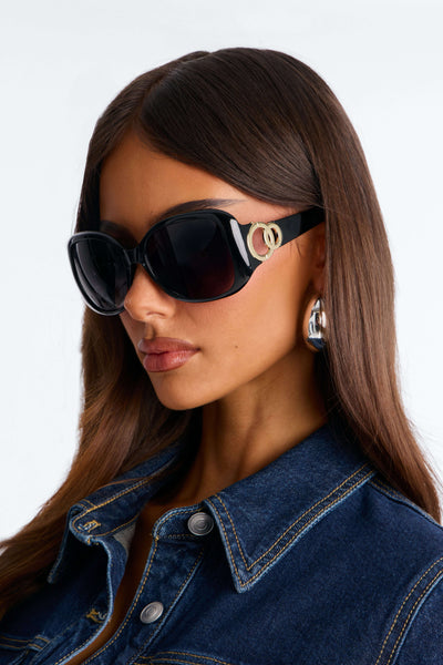 Óculos de Sol Feminino Quadrado Acetato Degradê Preto – Doce Malícia