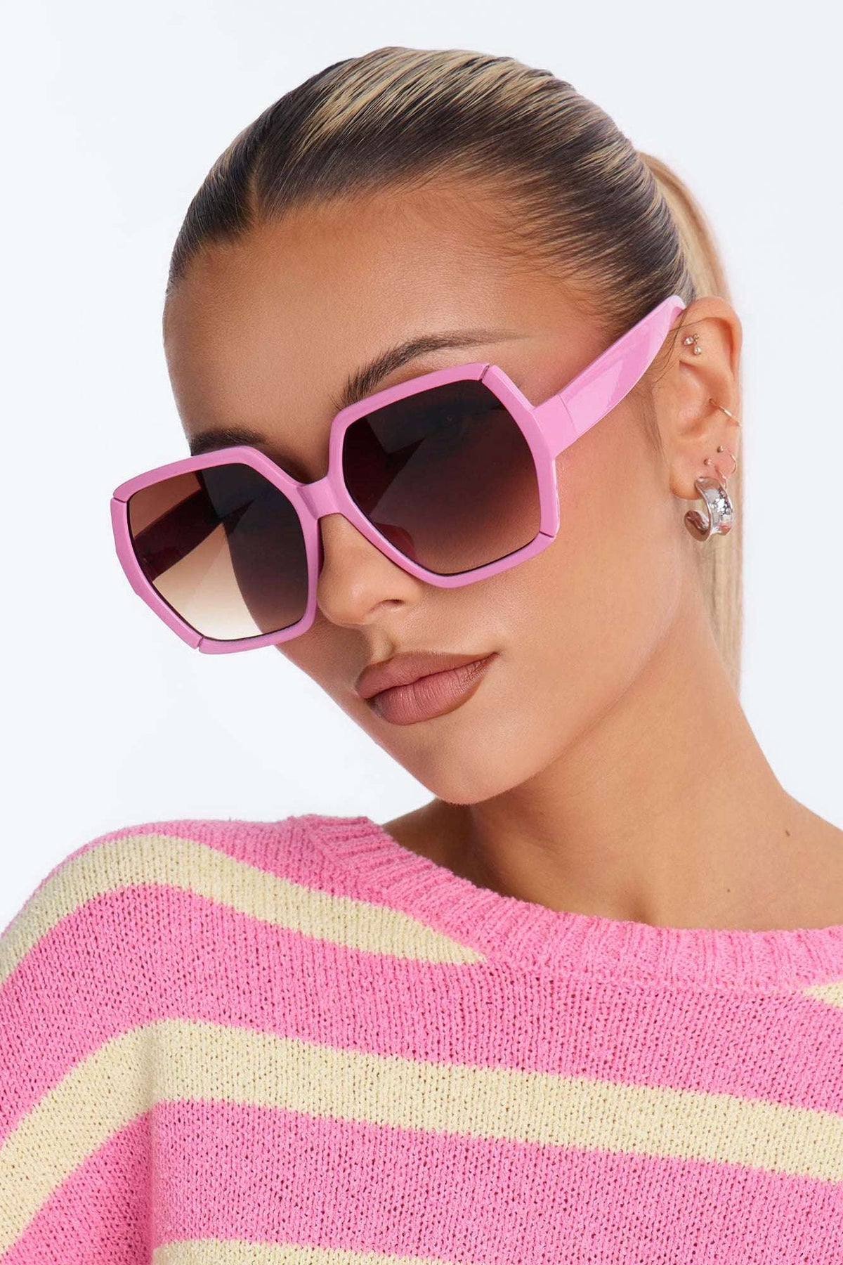 Óculos de Sol Feminino Quadrado Acetato Laranja – Doce Malícia