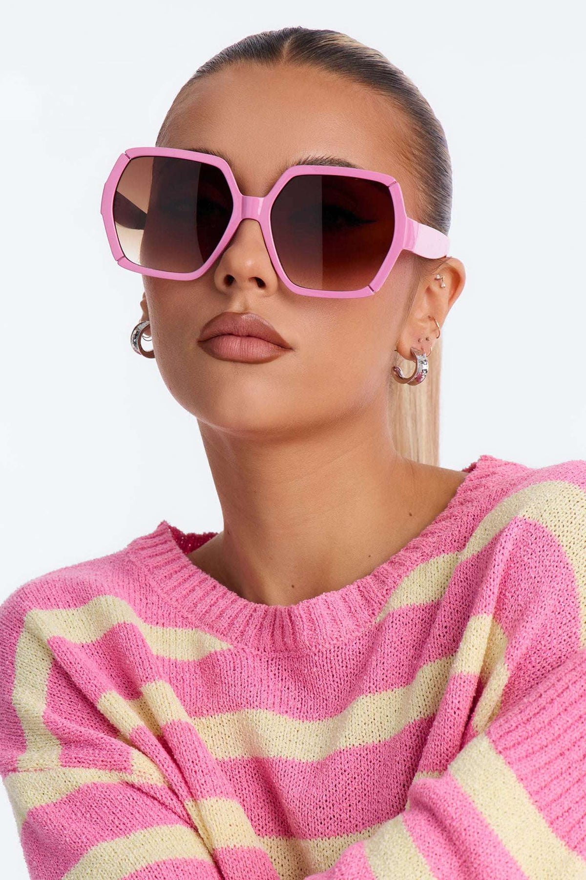 Óculos de Sol Feminino Quadrado Acetato Laranja – Doce Malícia
