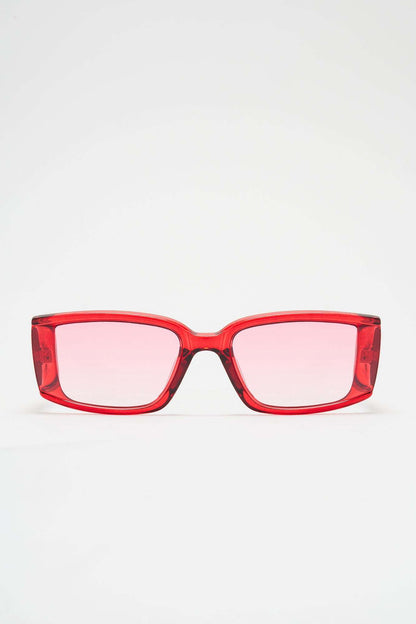 Óculos de Sol Feminino Quadrado Acetato Vermelho – Doce Malícia