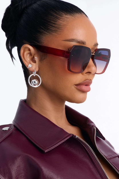 Óculos de Sol Feminino Quadrado Acetato Vinho – Doce Malícia