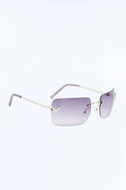 Óculos de Sol Feminino Quadrado Borboleta Sem Aro Preto – Doce Malícia