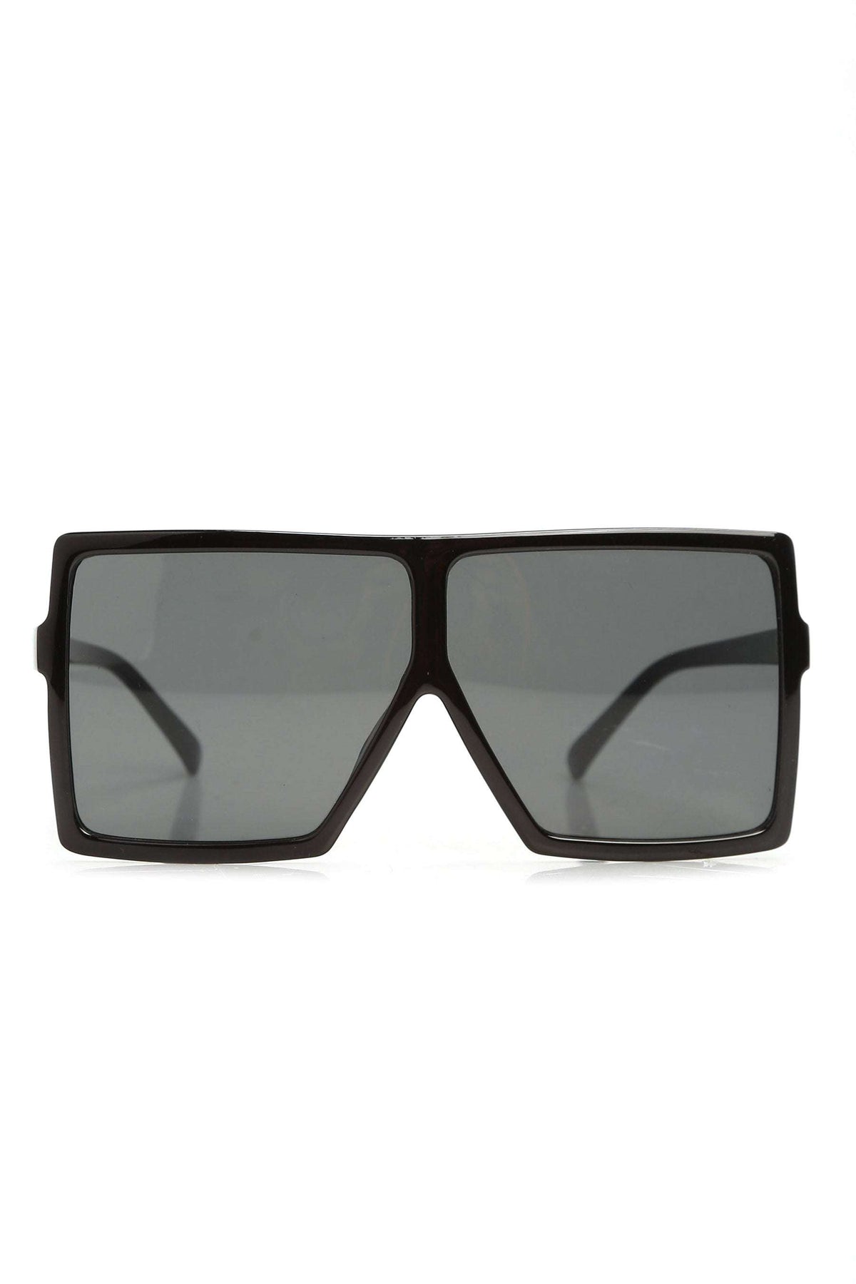 Óculos de Sol Feminino Quadrado Escudo Acetato Preto – Doce Malícia