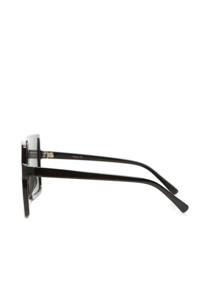 Óculos de Sol Feminino Quadrado Escudo Acetato Preto – Doce Malícia