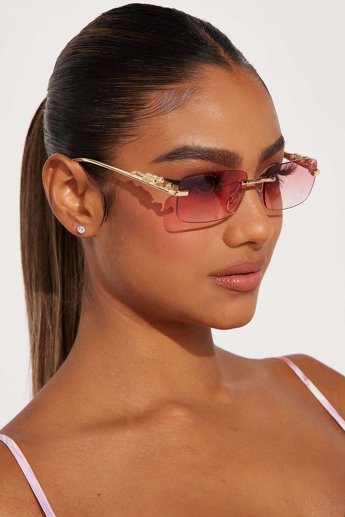 Óculos de Sol Feminino Quadrado Rosa – Doce Malícia