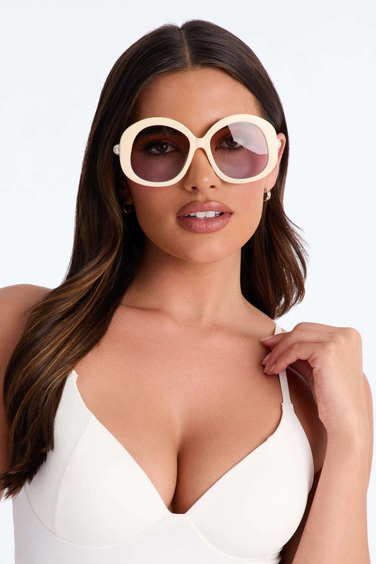 Óculos de Sol Feminino Redondo Acetato Degradê – Doce Malícia