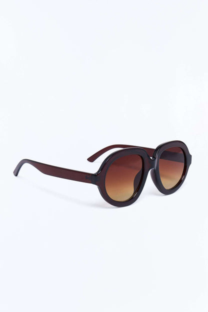 Óculos de Sol Feminino Redondo Acetato Marrom – Doce Malícia