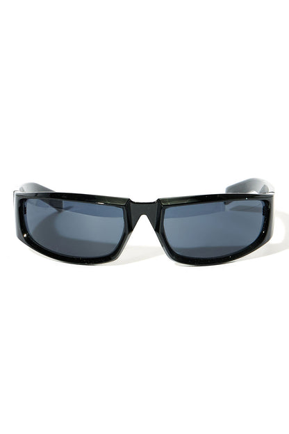 Óculos de Sol Feminino Redondo Escudo Acetato Preto – Doce Malícia