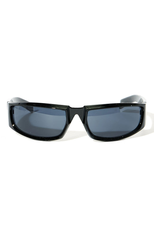 Óculos de Sol Feminino Redondo Escudo Acetato Preto – Doce Malícia