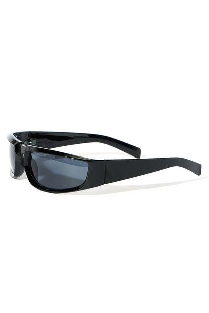 Óculos de Sol Feminino Redondo Escudo Acetato Preto – Doce Malícia