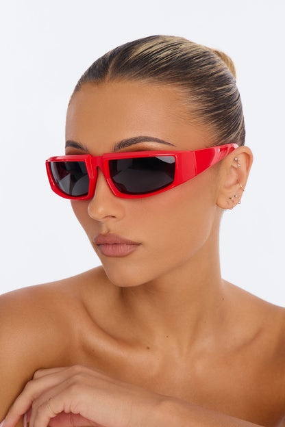 Óculos de Sol Feminino Redondo Escudo Acetato Preto – Doce Malícia