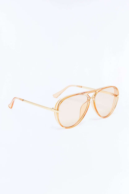 Óculos de Sol Feminino Tartaruga Aviador Acetato Laranja – Doce Malícia