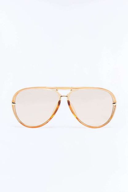 Óculos de Sol Feminino Tartaruga Aviador Acetato Laranja – Doce Malícia